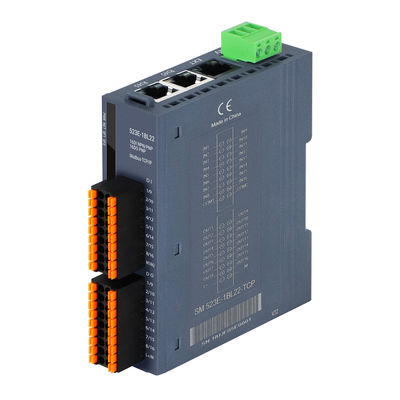 Sistem I/O PAL bus Modbus-TCP 16DI+16DO PNP DC24V Input 2RJ45 IP20 untuk Kontrol Industri