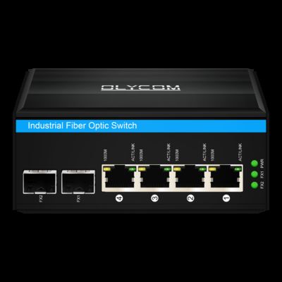 6 Port Sakelar Poe Surya DC12-48V Input 120W Sakelar Ethernet Industri untuk Tenaga Surya/Batang/Sistem VoIP/Sistem Keamanan CCTV