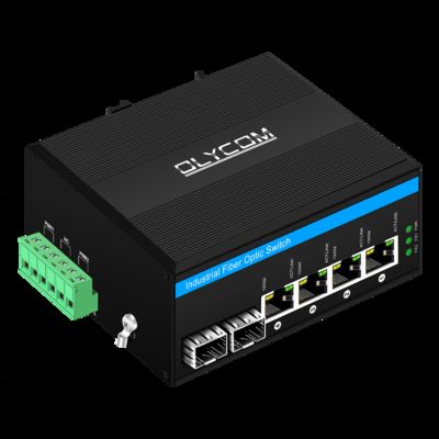 6 Port Sakelar Poe Surya DC12-48V Input 120W Sakelar Ethernet Industri untuk Tenaga Surya/Batang/Sistem VoIP/Sistem Keamanan CCTV