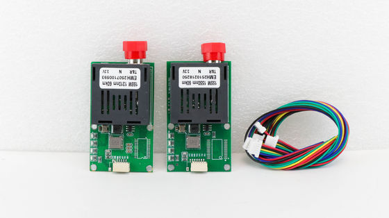Modul Drone Serat Optik 80km UAV Transceiver Optik dengan Video Analog 1-Saluran dan Data TTL 1-Saluran untuk Platform UAV DC 5.5-26V
