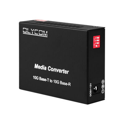 Konverter Media Serat SFP+ Tanpa Kelola 10G dengan Sakelar DIP Konverter Serat Optik untuk Pusat Data dan Tulang Punggung LAN