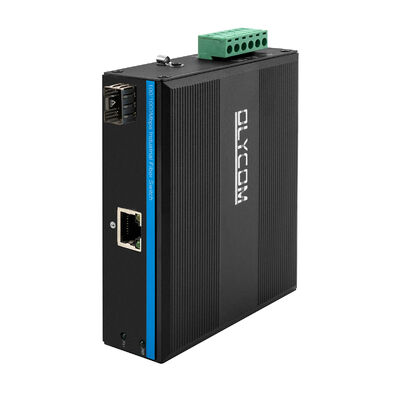 Konverter Media Ethernet Industri Fungsi POE dengan Pemasangan Dinding Din-rail untuk Transmisi Stabil di Lingkungan Luar Ruangan yang Keras