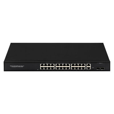 24 Port Gigabit PoE Switch Dengan 2 SFP/RJ45 Uplinks 300W Unmanaged 220V Input CE
