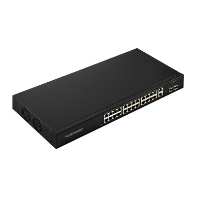 24 Port Gigabit PoE Switch Dengan 2 SFP/RJ45 Uplinks 300W Unmanaged 220V Input CE