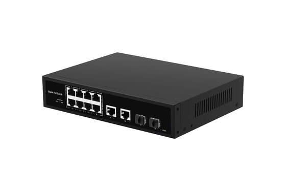 8 Port 120W Gigabit POE Switch dengan POE Watchdog untuk Business Fiber Network
