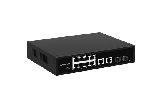 8 Port 120W Gigabit POE Switch dengan POE Watchdog untuk Business Fiber Network