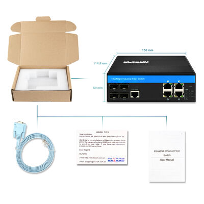 Sakelar Ethernet Terkelola L2 8 Port 1G/2.5G SFP Uplink Tingkat Industri CE FCC