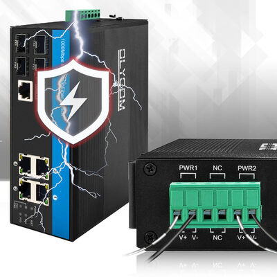 Sakelar Ethernet Terkelola L2 8 Port 1G/2.5G SFP Uplink Tingkat Industri CE FCC