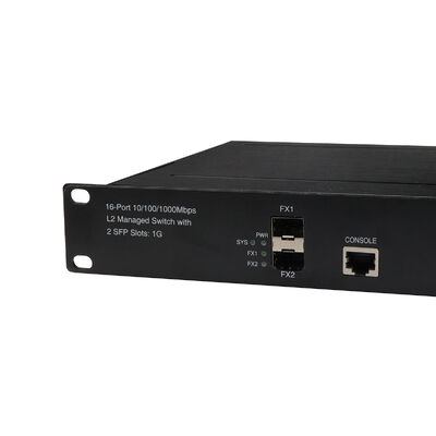 Sakelar Ethernet Industrial Terkelola 16 Port Gigabit L2+ Dapat Dikelola Vitesse Input 220V