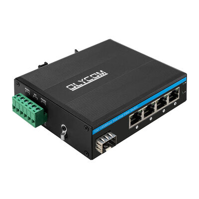5 Port Jaringan Cepat DIN PoE Switch PoE Af/Pada Anggaran 120W Input DC48V Bersertifikat CE FCC