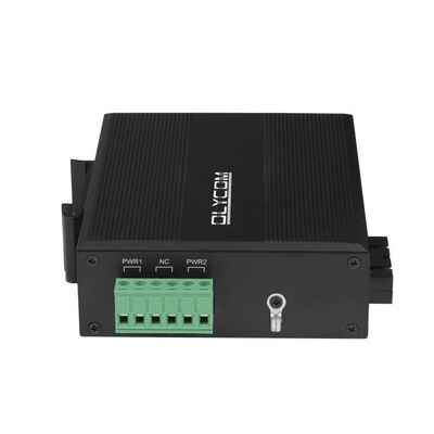 Saklar Ethernet Cepat 5 Port Industri Tanpa Kelola SFP Fiber Tanpa Kipas Peringkat IP40 DC12V