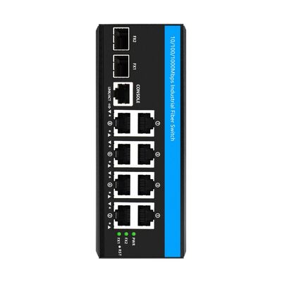 Saklar jaringan Gigabit 8 port pabrik OEM, saklar ethernet terkelola, 2 port SFP+ 8 port RJ45