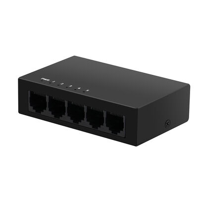 Sakelar Ethernet Gigabit 5-Port 10/100/1000Mbps Casing Logam Desktop Tidak Terkelola CE