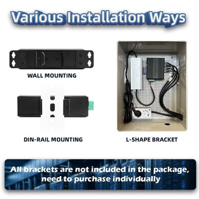 Saklar PoE Surya Industri DC12-48V 240W Saklar Jaringan Terkelola Web untuk Sistem CCTV