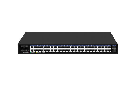 48-Port Gigabit Ethernet Switch SFP Fiber Uplinks Unmanaged Rack Mounted 220V Input CE Terdaftar