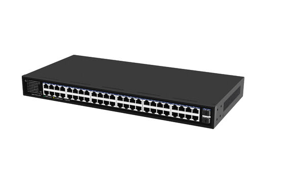 48-Port Gigabit Ethernet Switch SFP Fiber Uplinks Unmanaged Rack Mounted 220V Input CE Listed