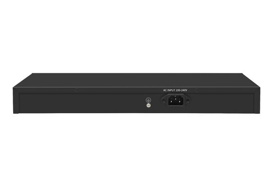 24 Port PoE Switch 2.5G Fiber Gigabit Ethernet 300W Anggaran 15.4W/30W CE Tidak Terkelola