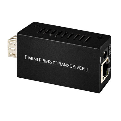Mini Gigabit Fiber Optic Media Converter DC5V DC12V Compact Size 20KM Ekstensi CE
