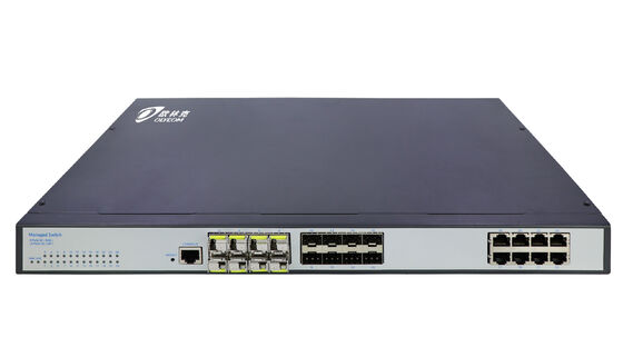 Gigabit Managed Layer 2 Network Switch 24 Port Tanpa Kipas WEB CLI SNMP Didukung CE FCC