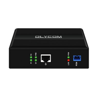 Jaringan Optik Pasif EPON GPON Gigabit Industri Dengan PoE 30W Port Tunggal Rel DIN