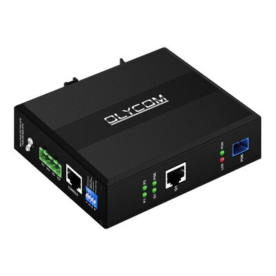 Industrial Gigabit xPON PoE ONU. EPON/GPON Fiber Access Device dengan DIN Rail Mounting