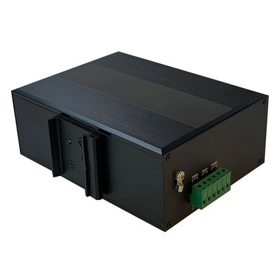 8 Port Industrial Managed PoE Switch 2.5G Fiber Din Rail 240W Dukungan Manajemen PoE