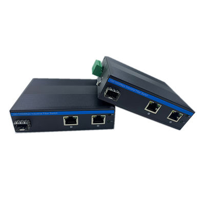 2 RJ45 Port Industrial Ethernet Switch Poe, Sakelar Serat Tidak Terkelola IP40