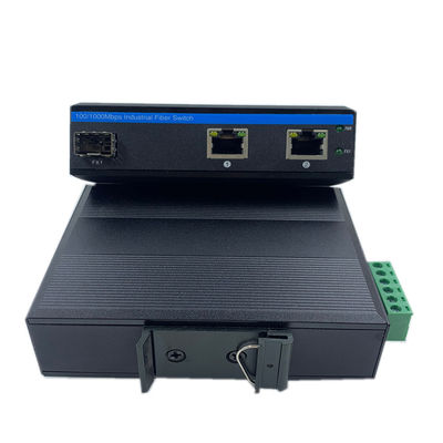 IP40 Din Rail 2 * RJ45 Port Sakelar Jaringan Industri 4KV Ethernet Surge Protection