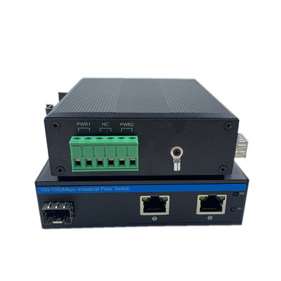 Sakelar Jaringan Industri Gigabit Fiber Din Rail 6KV Surge IP40 Tanpa Kipas Tidak Terkelola