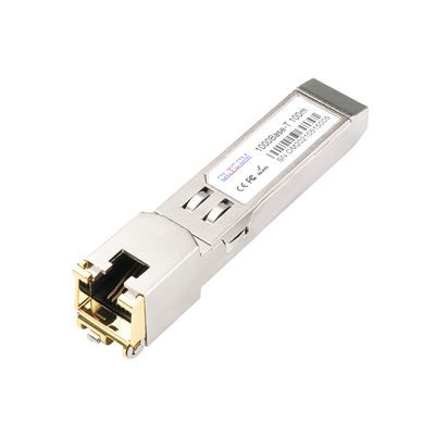 Modul SFP Gigabit RJ45 Transceiver 10/100/1000BASE-T Melalui Kabel UTP Cat5 Dapat Dipasang Saat Beroperasi