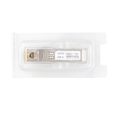 Modul SFP Gigabit RJ45 Transceiver 10/100/1000BASE-T Melalui Kabel UTP Cat5 Dapat Dipasang Saat Beroperasi