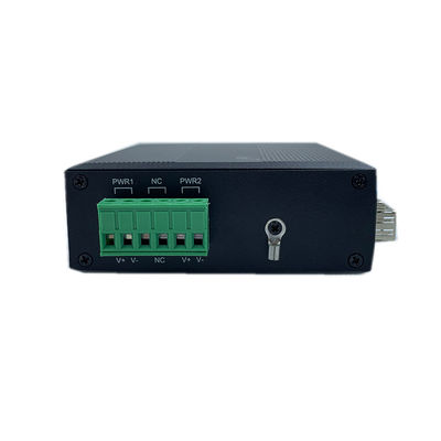 Sakelar Jaringan Industri 4 Port Gigait SFP Fiber Optik Ethernet Tidak Terkelola Din Rail