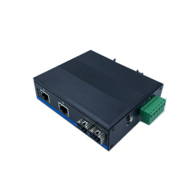 Industrial Unmanaged POE Switch dengan 4 port dan 2 slot SFP untuk Sistem Kamera Keamanan