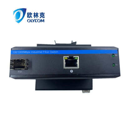 Konverter Media Rugged Poe 15.4W 30W 10/100m Ethernet Ce Din Rail yang tidak dikelola