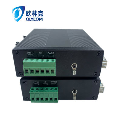Konverter Media Rugged Poe 15.4W 30W 10/100m Ethernet Ce Din Rail yang tidak dikelola