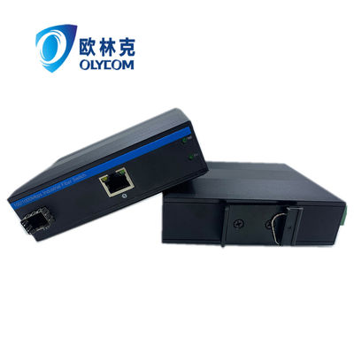 Konverter Media Rugged Poe 15.4W 30W 10/100m Ethernet Ce Din Rail yang tidak dikelola