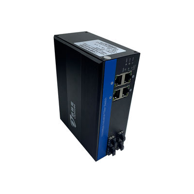 Sakelar Serat Gigabit 8 Port Jaringan Industri SFP Tidak Dikelola CE Peringkat IP40