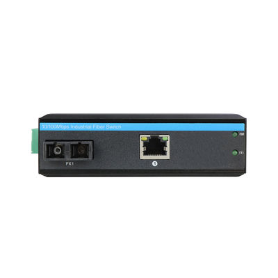 Konverter Media Ethernet Cepat Industri SC Serat Tetap SM/MM Tidak dikelola 6KV CE