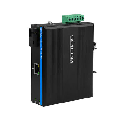 20KM WDM Media Converter Fast Ethernet Rugged Industrial Network Ukuran Mini Tidak dikelola