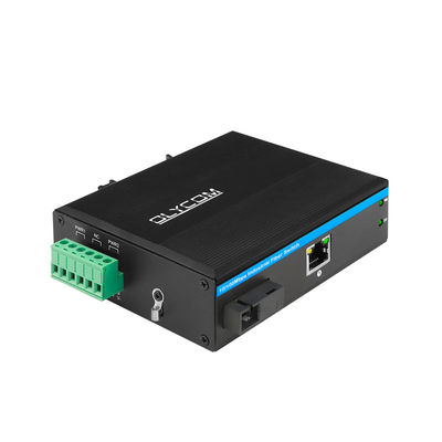 Konverter Media Fiber SC Serat Tunggal PoE 10/100M Fast Ethernet 15.4W 30W IP40 CE