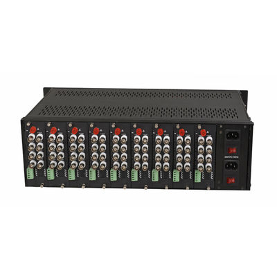Video Media Converter Chassis 3U Rack Untuk Video Optical Converter Dual Power Input