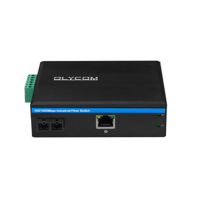 60km Industri Poe Media Converter Gigabit Ethernet SC Fiber Duplex Ukuran Mini Tidak Dikelola