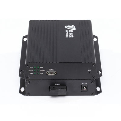 1080P HDMI DVI Extender Mode Tunggal SC Port Simplex 12VDC CE FCC Jenis Desktop