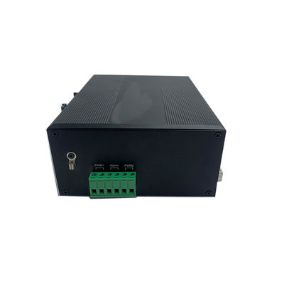 Sakelar POE Industri Tidak Terkelola 40Gbps Sakelar Port Serat SFP 10/100Base Sakelar PoE Industri