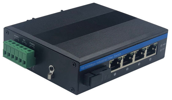 5 Port Industrial Network Switch Hub 10/100Mbps SC Connector Unmanaged Berbasis Realtek
