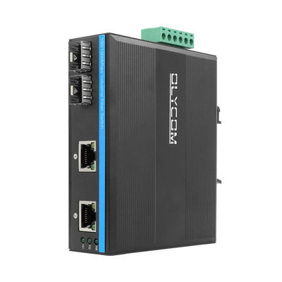 OLYCOM Industrial Network Switch 100m/1G SFP Fiber Unguraged Fanless IP40 Nilai DC12V
