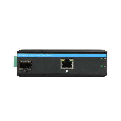 Konverter Media Poe Industri 15.4W 30W Ukuran Mini Ethernet Din Ce Mini yang Tidak Dikelola Cepat
