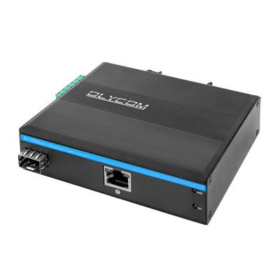 Konverter Media Poe Industri 15.4W 30W Ukuran Mini Ethernet Din Ce Mini yang Tidak Dikelola Cepat