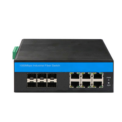 6 Port Sakelar Ethernet yang Dikelola Industri Dengan Fungsi Dering Standar IEEE802.3