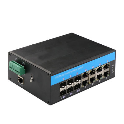 Rackmount Network Switch Hub 8 Port, sakelar poe industri 30W Port Konsol Terkelola